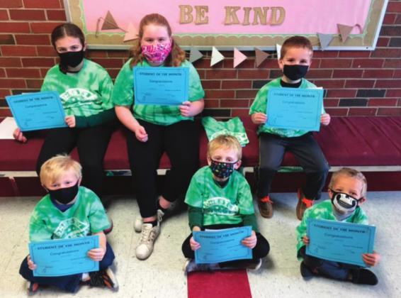 Bradley Elementary’s students of the month for the month of October. Pictured back row from left, are Torin Bray, Lanie Ools, and Carson Harper. First row, Jackson Cathey, Deacon Bray, and Raiden Allen.